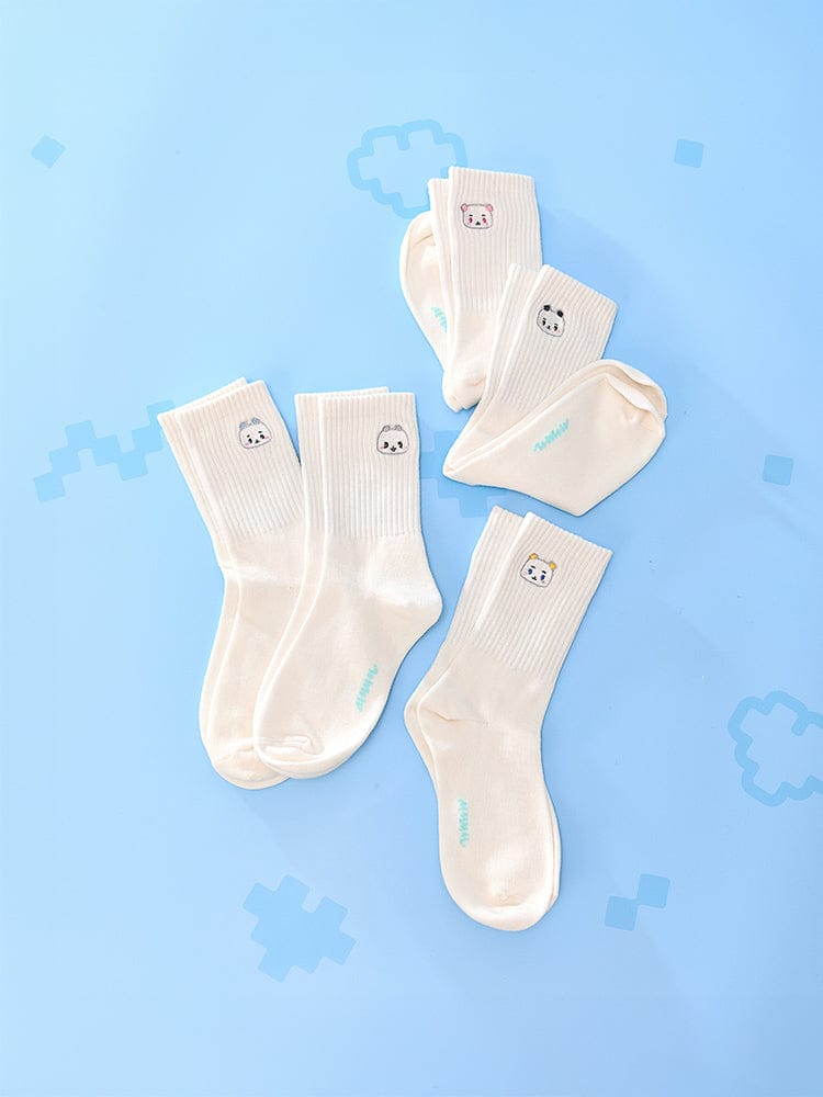 MMMM Rib Embroidered Socks - image 1