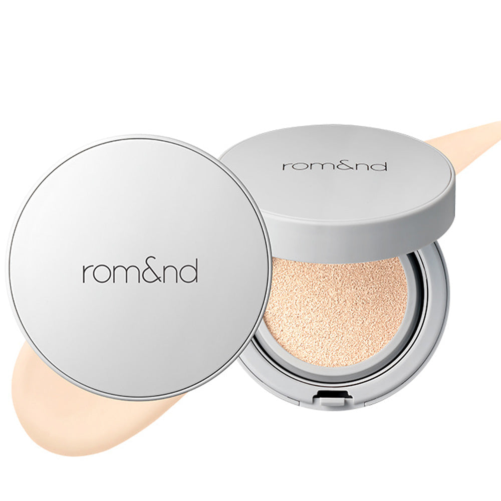 ROMAND zero cushion compact with open lid showing product texture