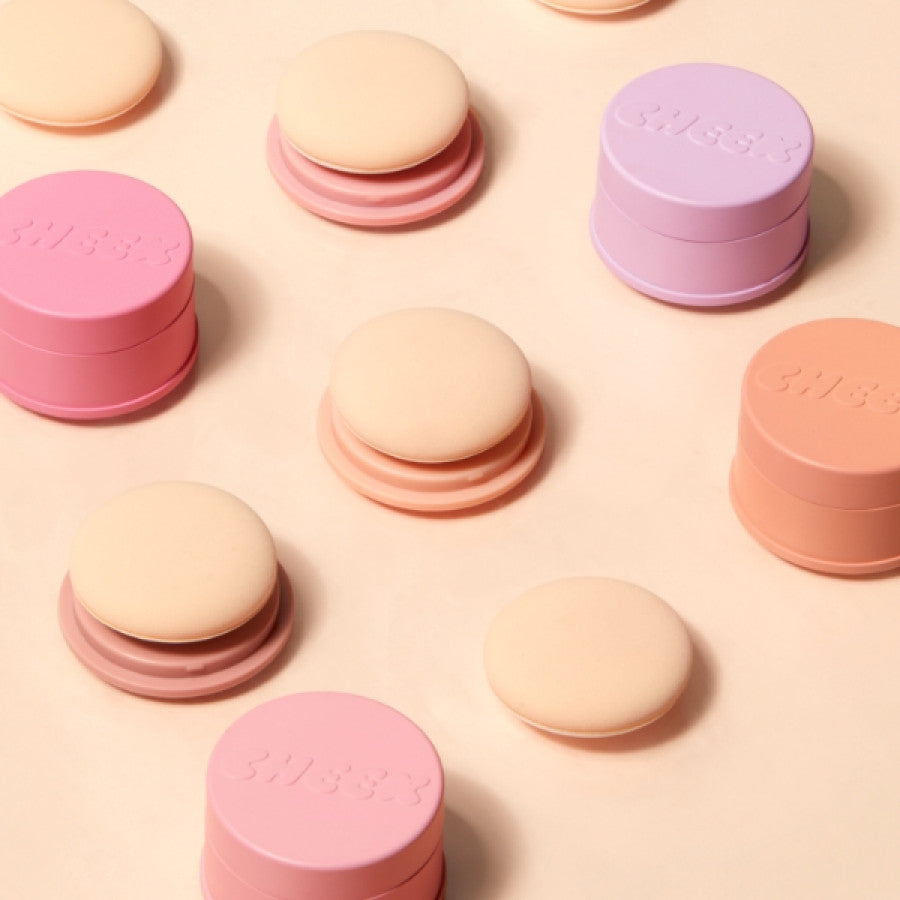 TONY MOLY Cheektone Jelly Blusher in various pastel packaging with soft applicator pads displayed on light background