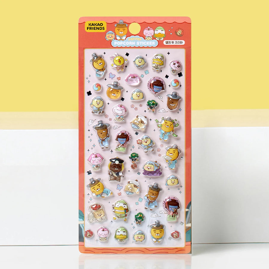Stickers Popcorn Welcome to Korea - Kakao Friends