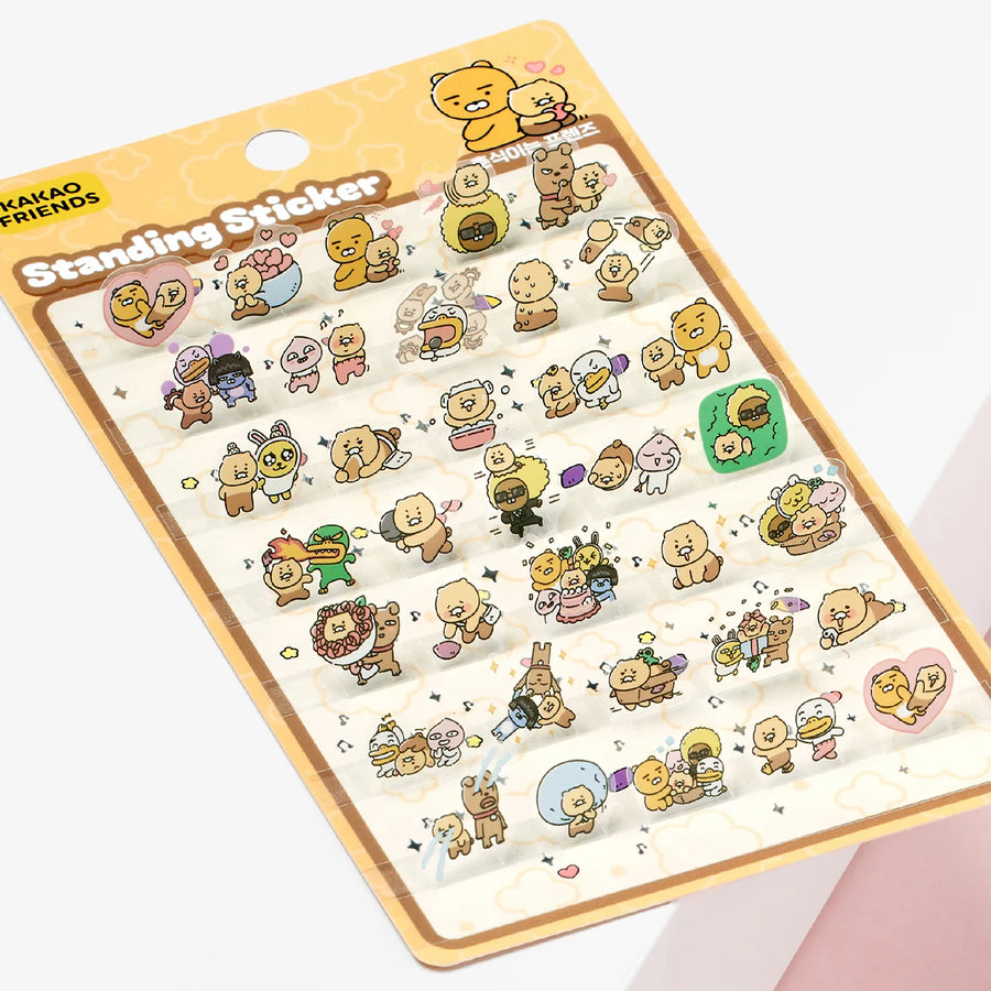 3D Standing Stickers Standing Friends - Kakao Friends