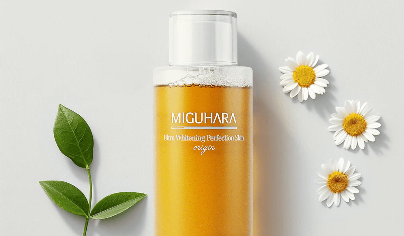 MIGUHARA skincare product with flowers, Achieve Glowing Skin with MIGUHARA: A Dive into Korean Beauty Excellence