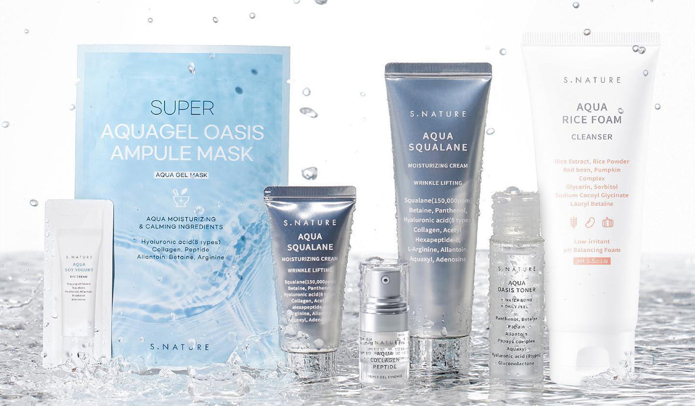 Elevate Your Skincare Routine with S.NATURE: Innovation Meets Nature in Korean Beauty featuring skincare products display