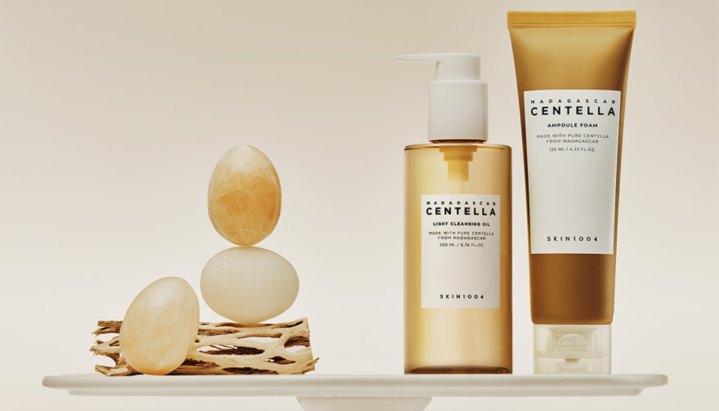 🌿 Meet the New SKIN1004 Arrivals Pure Centella Care, Straight From Korea skincare products display