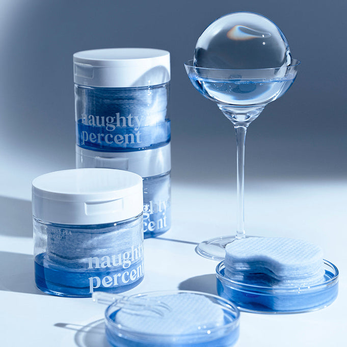 NAUGHTY PERCENT Butterfly Pea Toner Pad 200g 60p | Kool Seoul