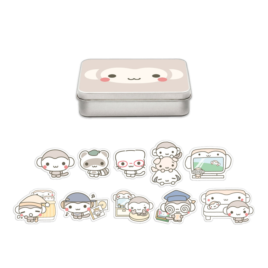 HINAKUU - 14 Tin Case & Sticker Set - Cozy House Pop-up - Official MD
