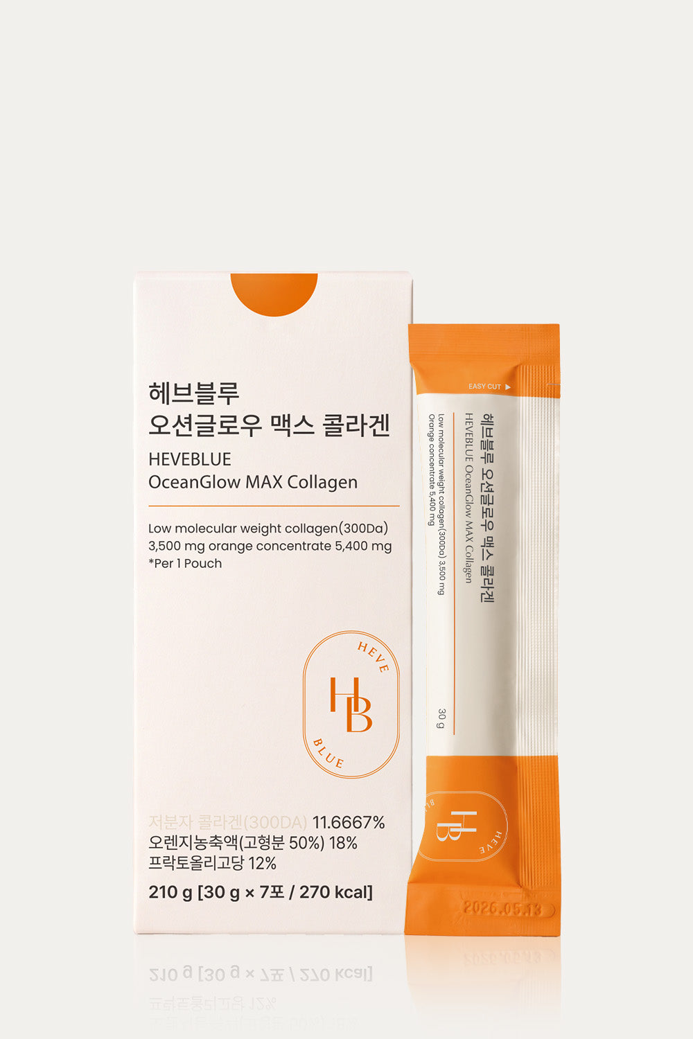HEVEBLUE Ocean Glow Max Collagen Powder Stick 7ea