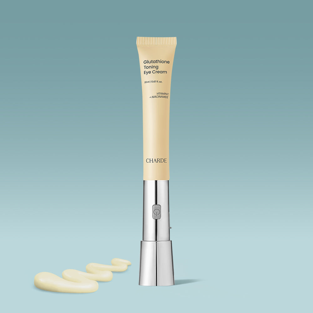 CHARDE Glutathione Toning Eye Cream with Massage Device - Korean eye cream