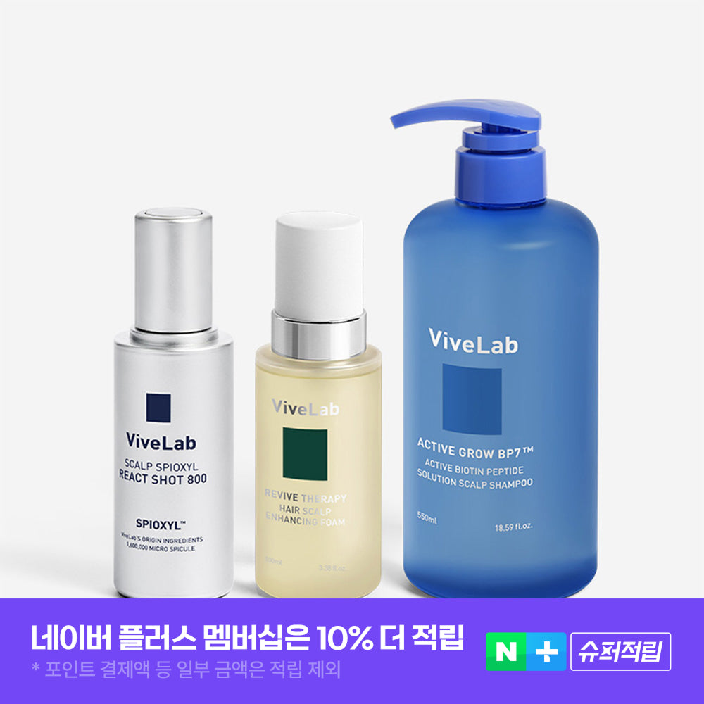 VIVELAB Scalp React Shot Spioxyl Ampoule & Enhancing Foam Set - Korean hair care set, view 2