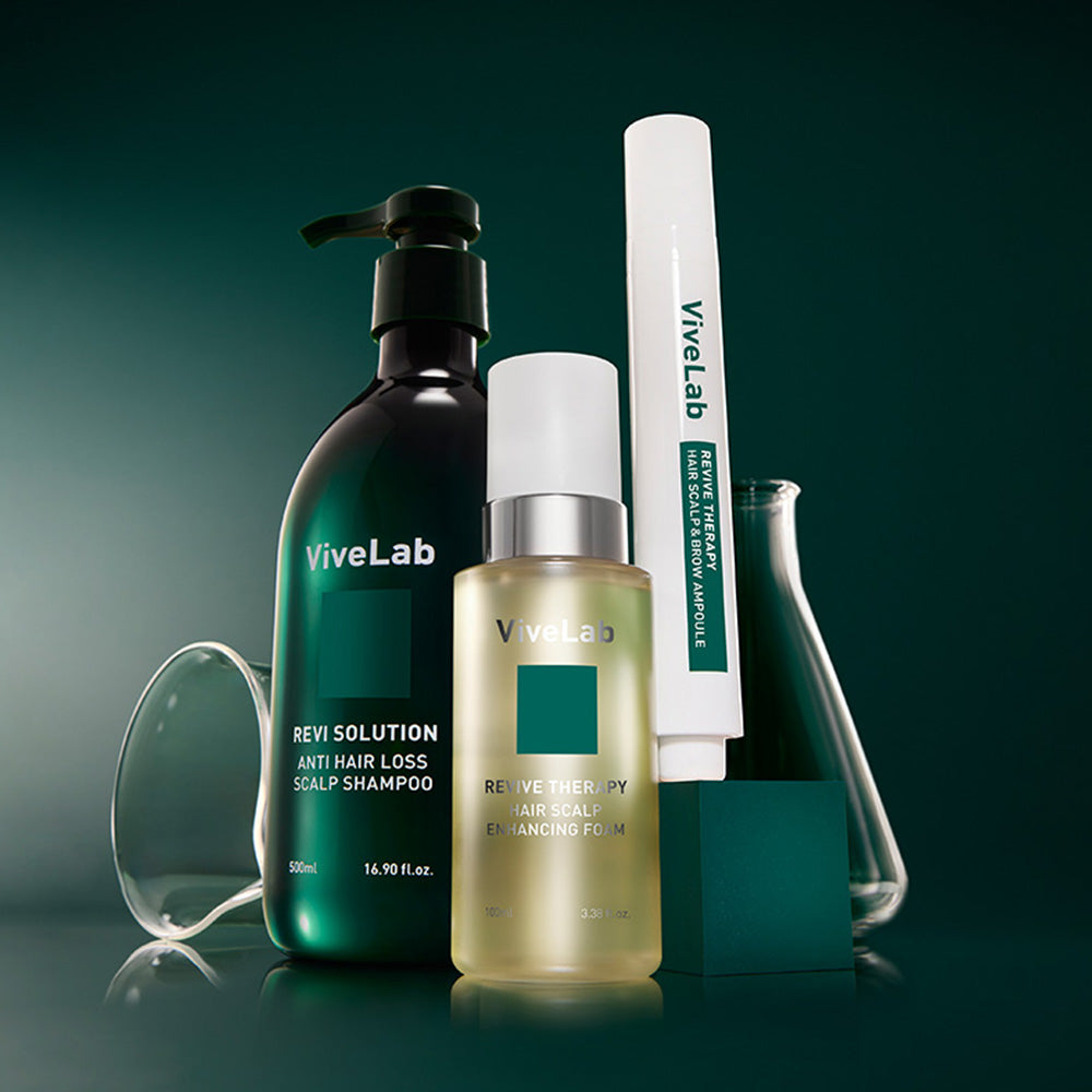 VIVELAB Revive Therapy Ampoule, Enhancing Foam & Shampoo 3-Piece Set - Korean hair care set, view 2