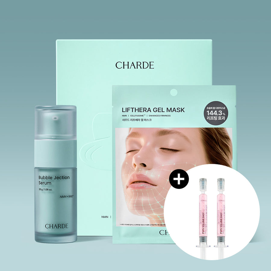CHARDE Bubble Jection Serum & Lifthera Gel Mask Set