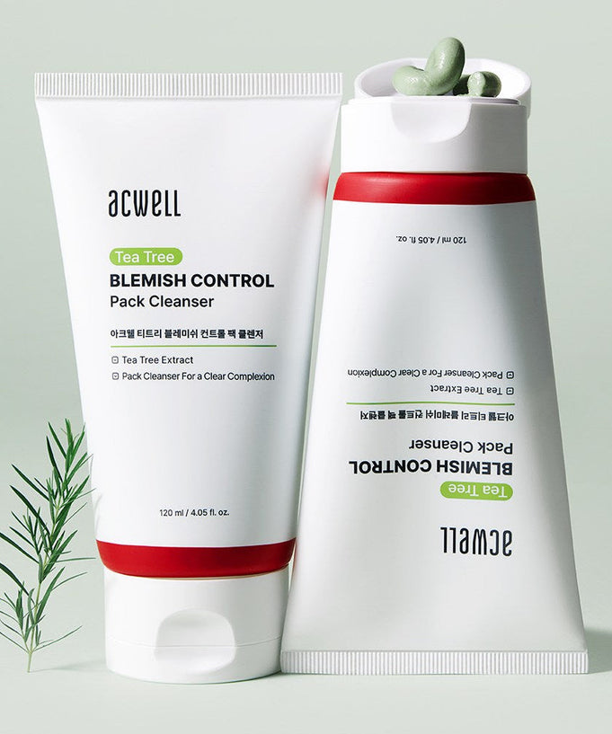 ACWELL Tea Tree Blemish Control Pack Cleanser 120ml with natural ingredients.