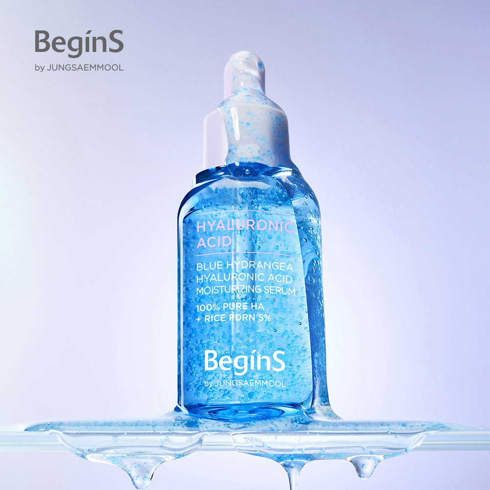 JUNG SAEM MOOL BeginS Blue Hydrangea Hyaluronic Acid Moisturizing Serum - Korean face serum, view 2