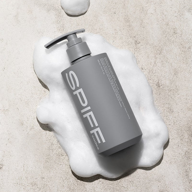 Gentleman Korea selling THE FACE SHOP Speed Code Perfect All-in-One Wash 300ml gray pump bottle on foam for men’s skincare