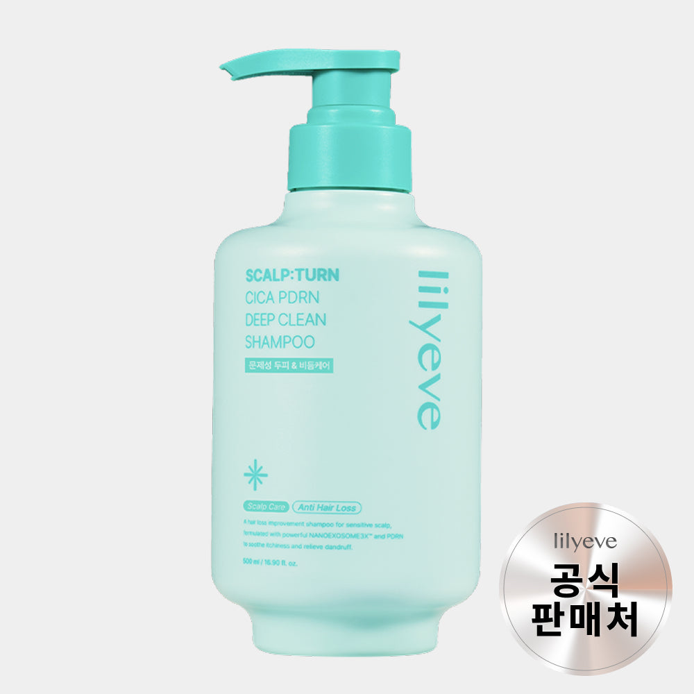 LILYEVE Scalpturn Cica PDRN Deep Clean Cooling Shampoo - Korean shampoo
