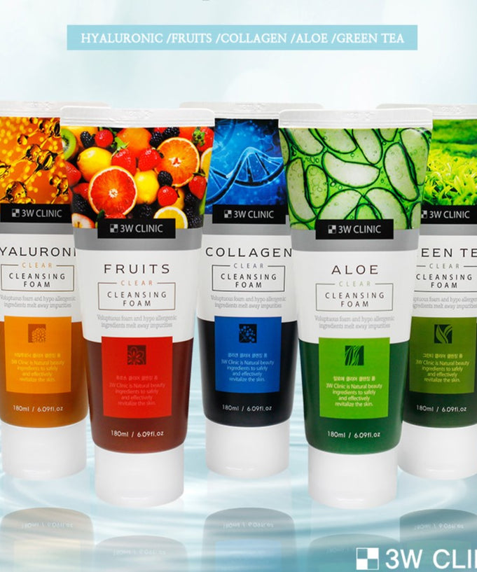 3W CLINIC Clear Cleansing Foam 180ml | Kool Seoul