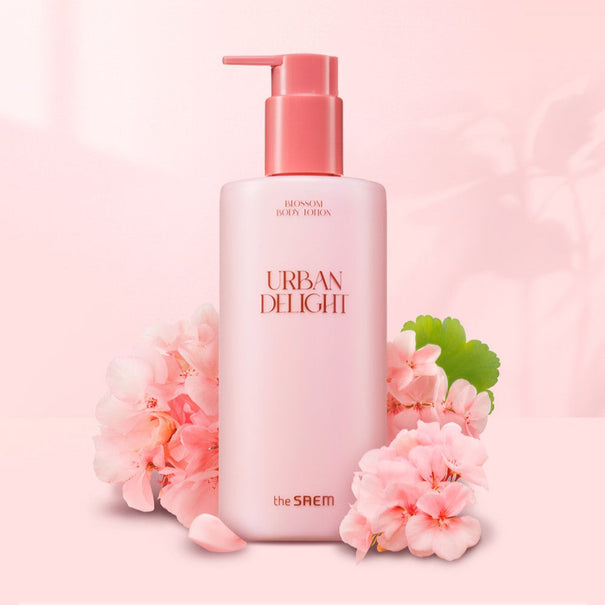 THE SAEM Urban Delight Body Lotion Blossom 395ml available on Koolseoul.com, your Korean Eshop from Seoul !