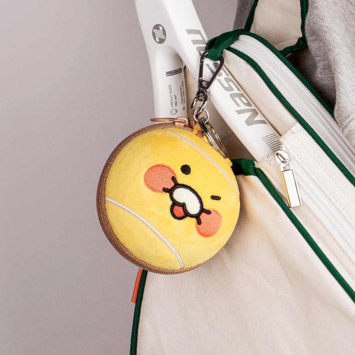 Pouch Keychain Chunsik Tennis - Authentic Kakao Friends from Korea | Koolseoul