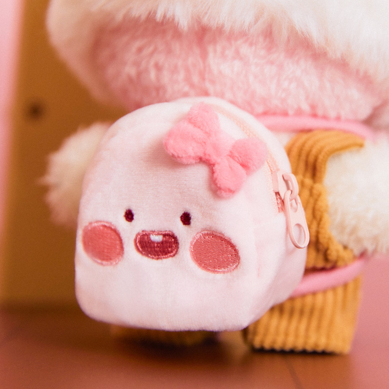 (OOTD) Plush Apeach Backpack - Official Kakao Friends merchandise | Koolseoul