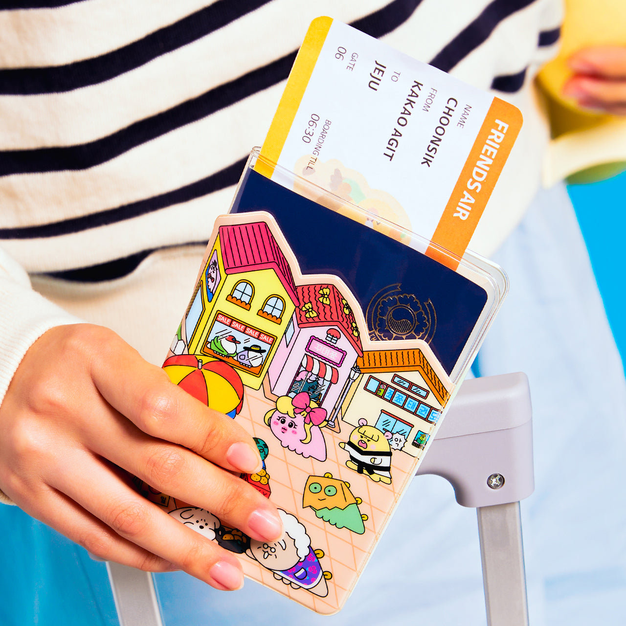 Passport Holder Travel Wallet - Authentic Kakao Friends from Korea | Koolseoul