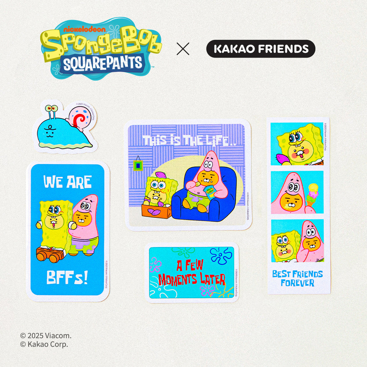 SpongeBobXFriends Sticker Friends - Korean kawaii Kakao Friends | Koolseoul