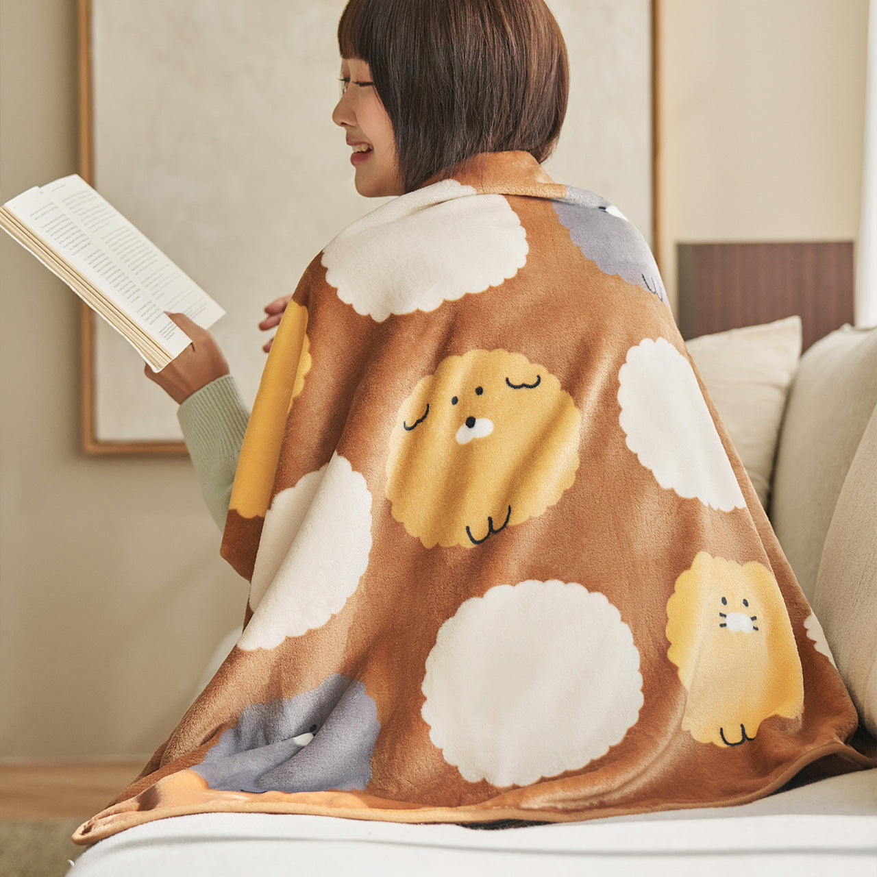 FRIENDAY Blanket Brown Chunsik - Authentic Kakao Friends from Korea | Koolseoul