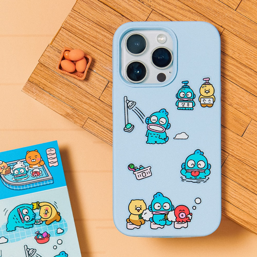 X Friends Clear Sticker Blue Ryan&Chunsik - Official Kakao Friends merchandise | Koolseoul