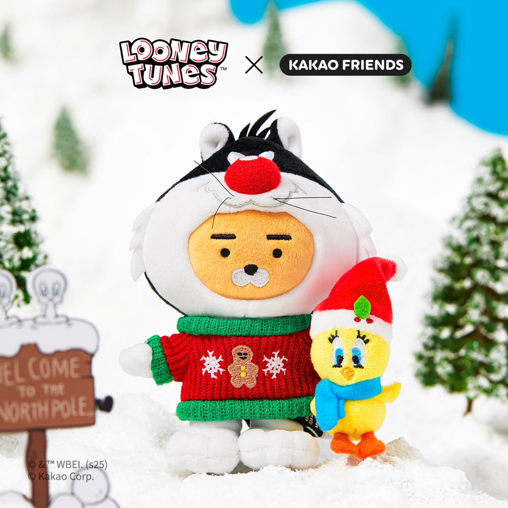 X Friends Keychain Plush Ryan - Official Kakao Friends merchandise | Koolseoul