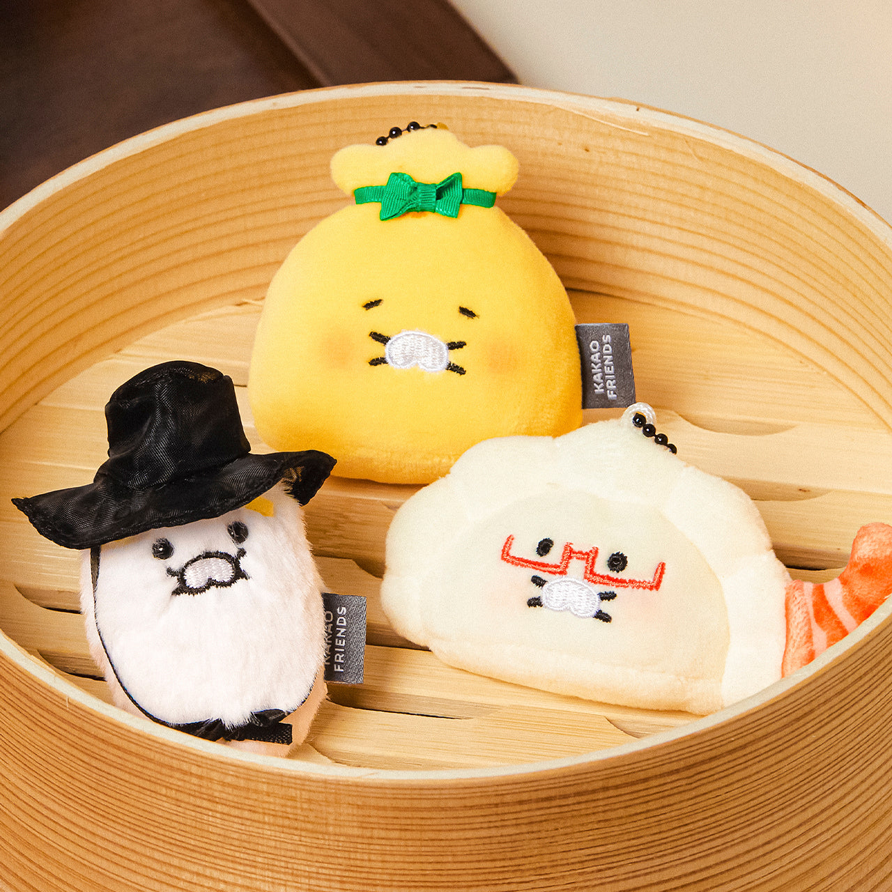 Keychain Plush 3P Set Chunsik - Official Kakao Friends merchandise | Koolseoul
