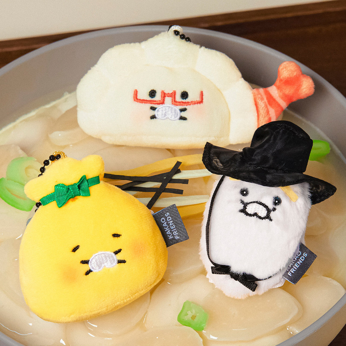 Keychain Plush 3P Set Chunsik - Korean kawaii Kakao Friends | Koolseoul
