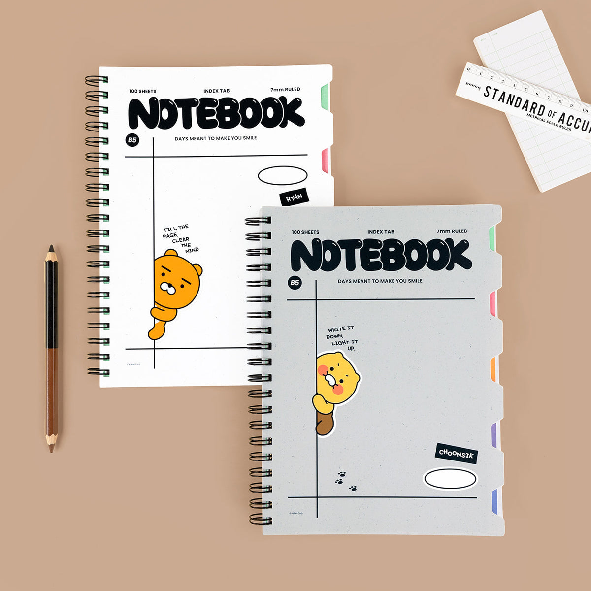 PP Notebook Chunsik Stationery - Authentic Kakao Friends from Korea | Koolseoul