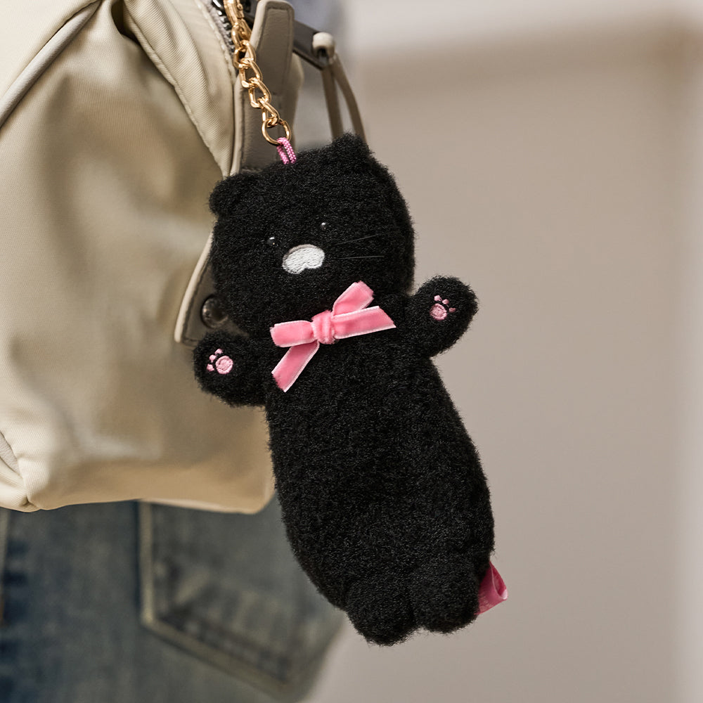 Black Plush Baume Levres Keychain Chunsik - Official Kakao Friends merchandise | Koolseoul
