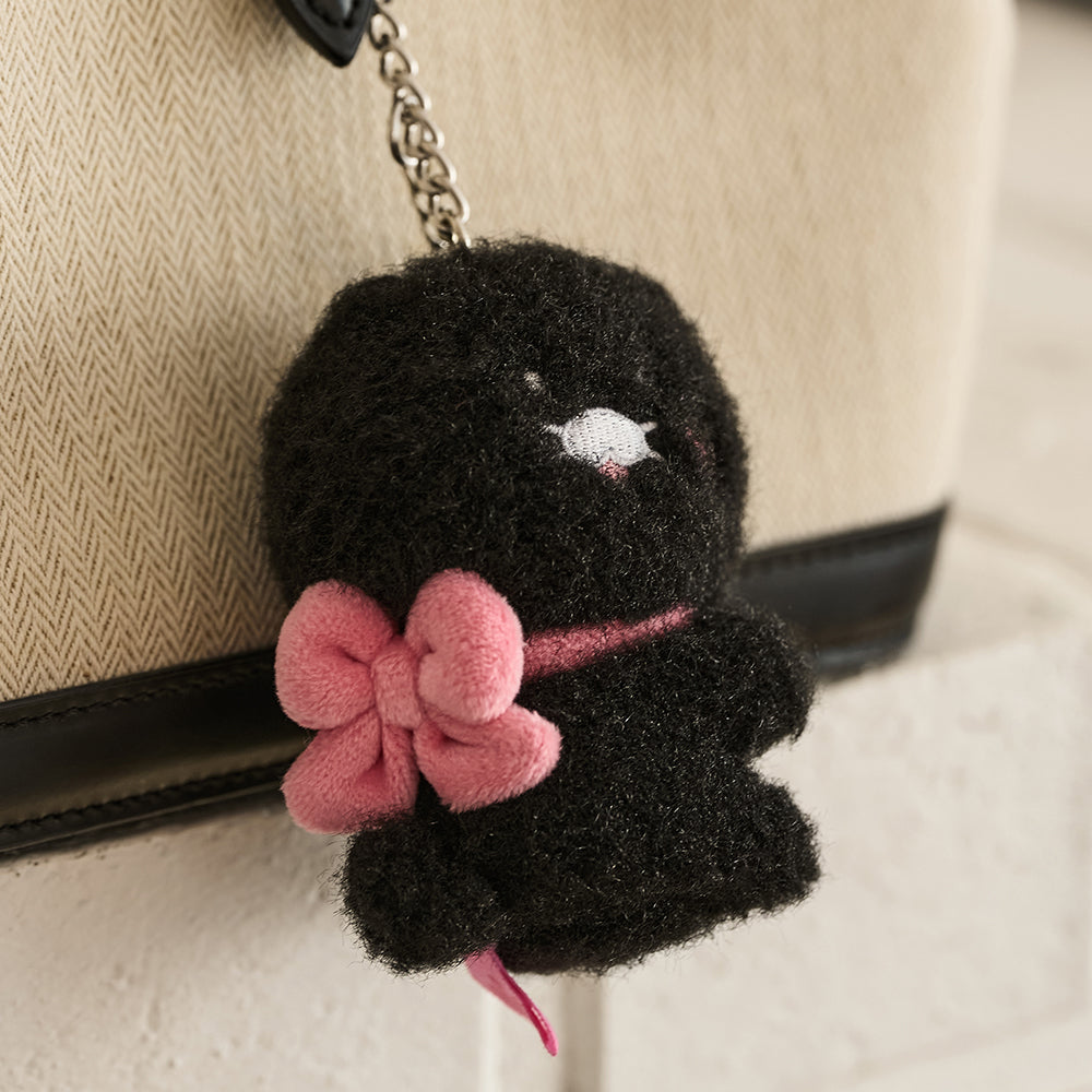 Black Magnet Keychain Plush Set Chunsik - Authentic Kakao Friends from Korea | Koolseoul