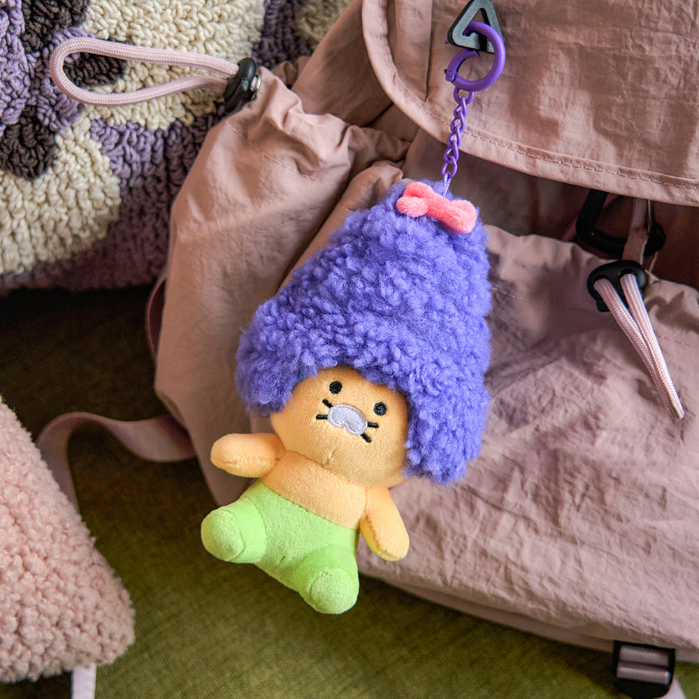 Purple Keychain Plush Chunsik - Korean kawaii Kakao Friends | Koolseoul