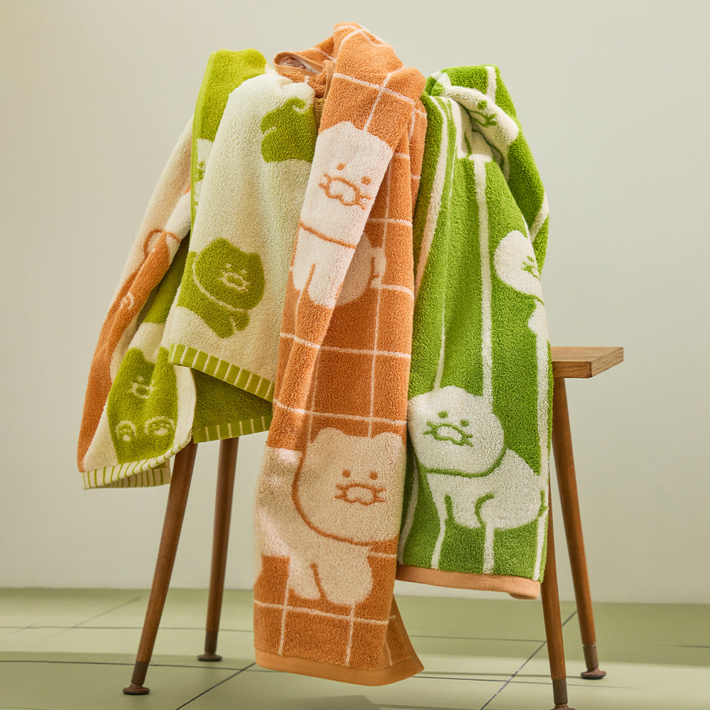 FRIENDAY 4P Set Green& Chunsik Serviette - Authentic Kakao Friends from Korea | Koolseoul