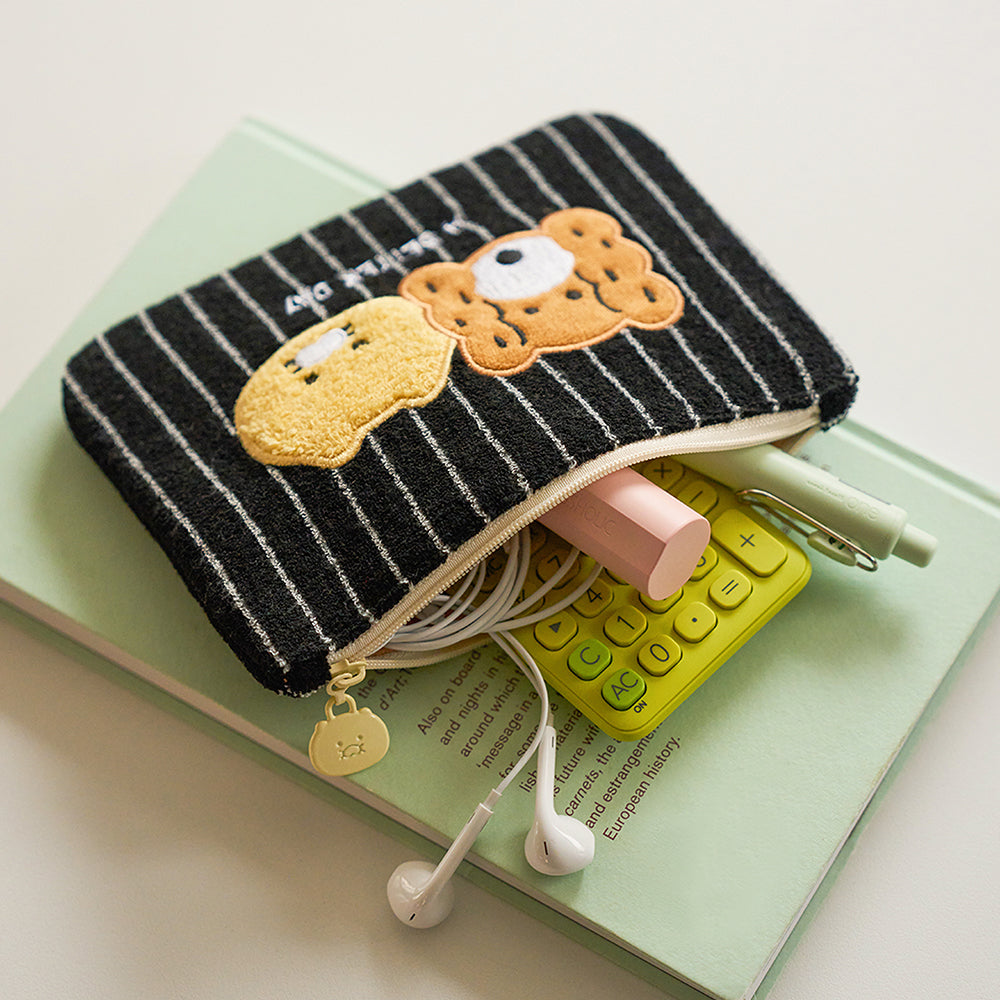 FRIENDAY Pouch Black Chunsik - Authentic Kakao Friends from Korea | Koolseoul