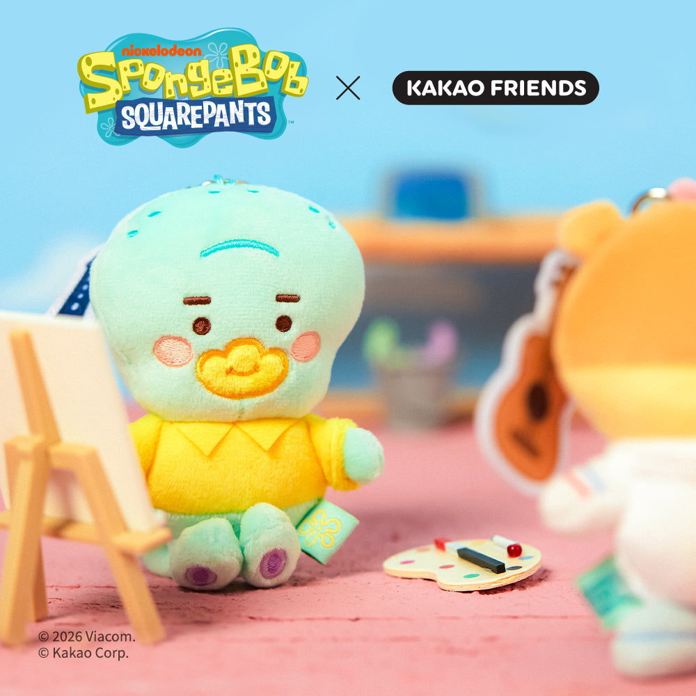 SpongeBobXFriends Baby Squidward Keychain Plush Tube - Authentic Kakao Friends from Korea | Koolseoul