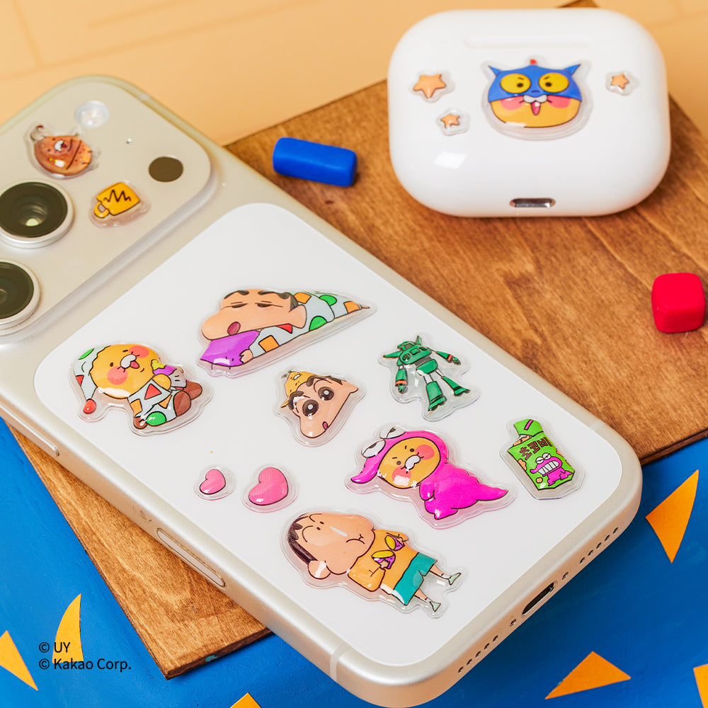 3D Puffy Stickers Shin-chan X Friends - Kakao Friends - image 2