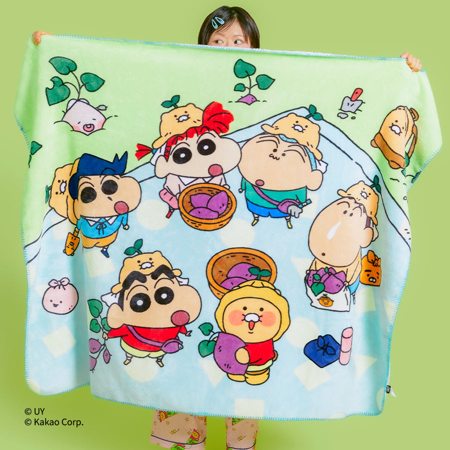 Large Fleece Blanket Shin-chan X Friends - Kakao Friends