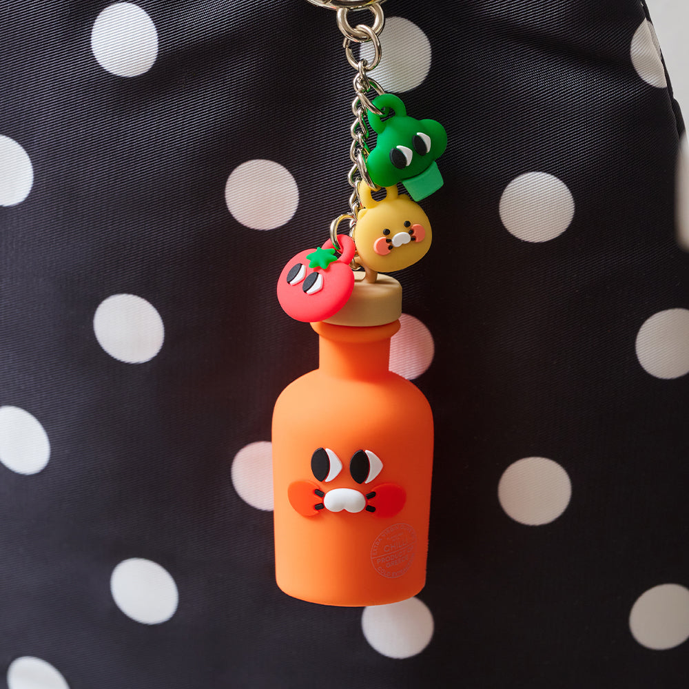 Figure Keychain Iyaiya X Friends Chili Olive Oil Chunsik - Kakao Friends - image 2