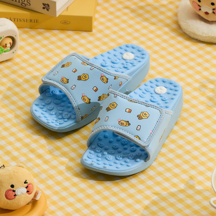 Acupressure Slippers Kaloring Blue 240 mm Chunsik - Kakao Friends