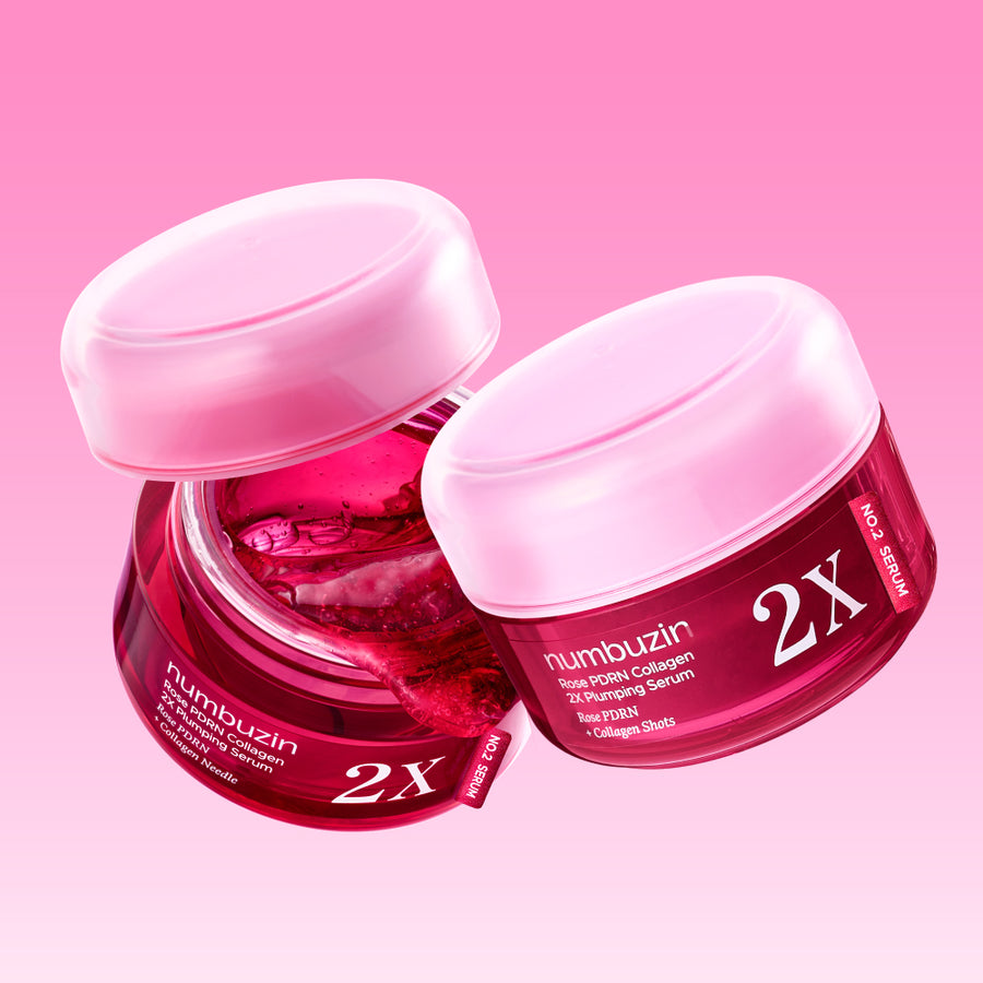 NUMBUZIN No.2 2X ローズ PDRN コラーゲン プランピング セラム ダブルパック (30ml×2)