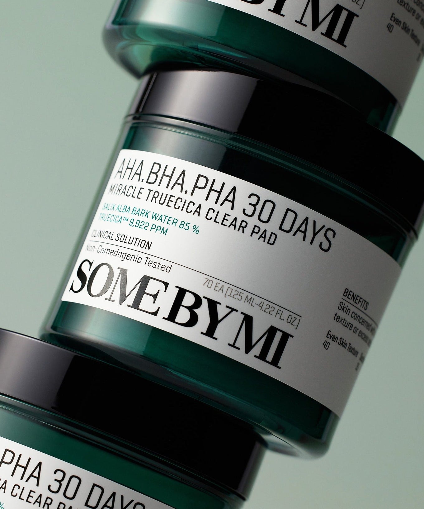 SOME BY MI AHA.BHA.PHA Miracle True Cica Clear Pad 70p 125ml, featuring skin solution for clear and smooth complexion.