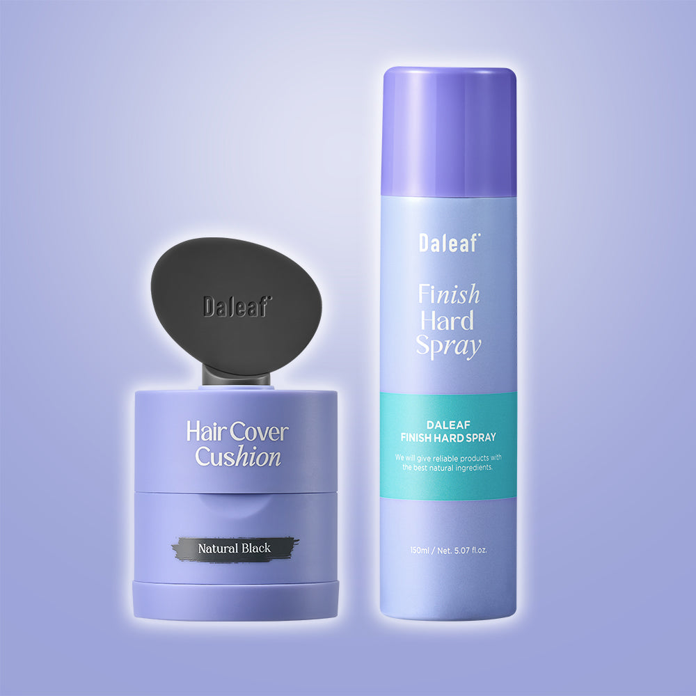 DALEAF Glam Dual Hairline Cover Cushion & Glam Finish Hard Spray Set - Korean hair care set