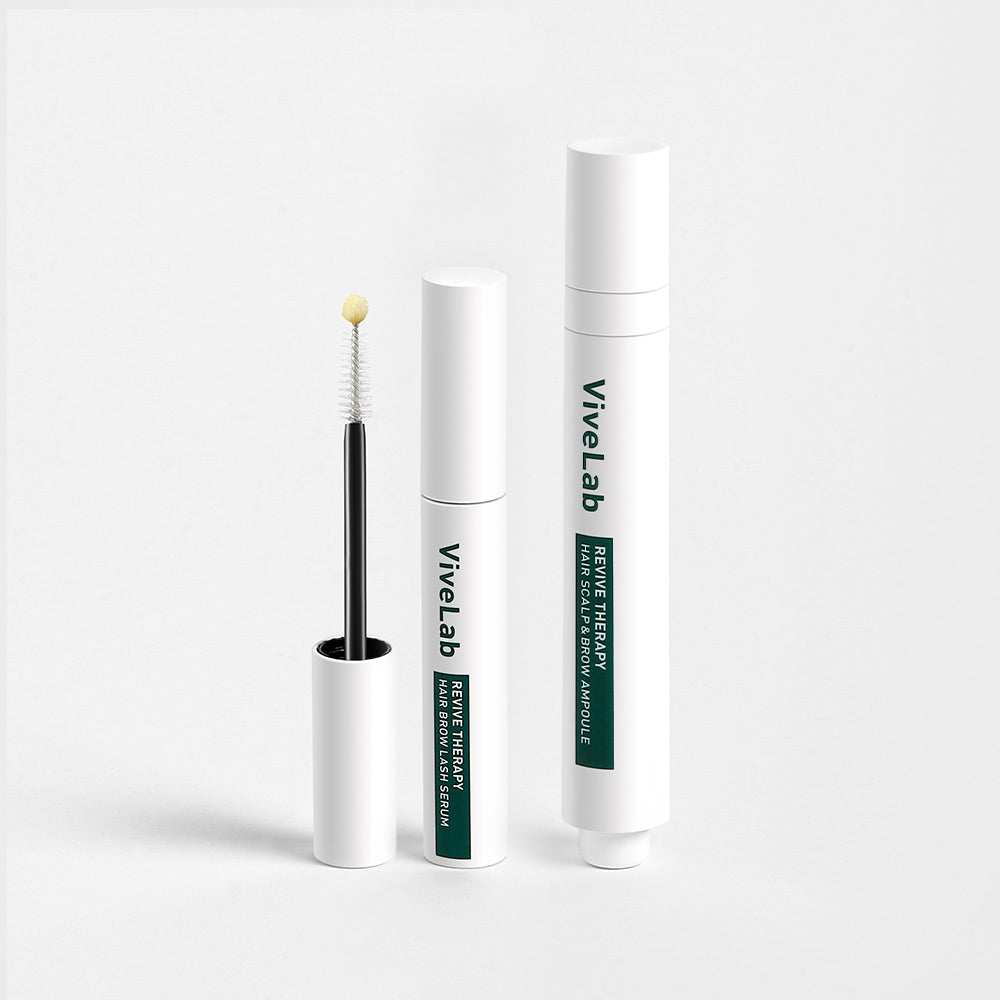 VIVELAB Hair Brow Lash Serum & Scalp Brow Ampoule Set - Korean hair care set