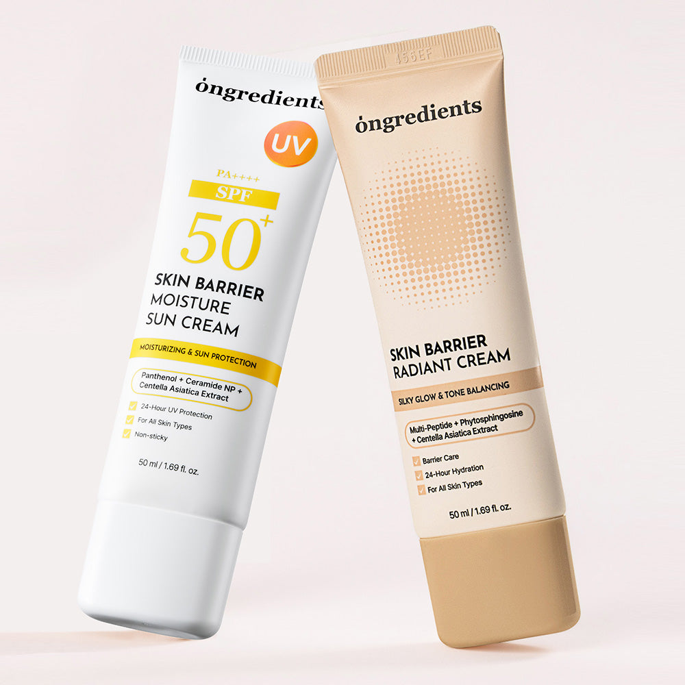 ONGREDIENTS Moisture Sun Cream & Radiant Cream Set - Korean skincare set