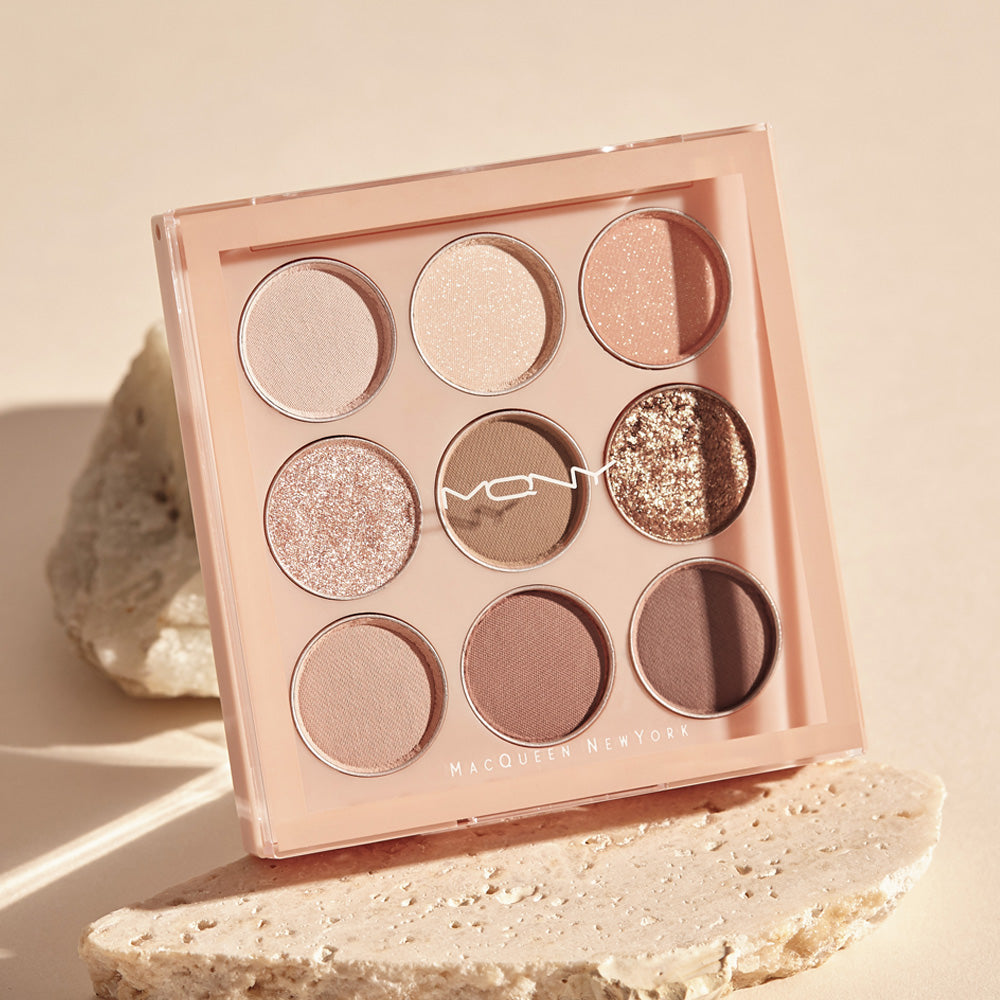 MQNY 1001 Tone-on-Tone Shadow Palette Pro 9 Nude Mood - Korean eyeshadow palette, view 2