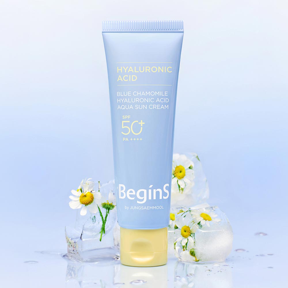 JUNG SAEM MOOL BeginS Blue Chamomile Hyaluronic Acid Aqua Sun Cream - Korean sunscreen, view 2