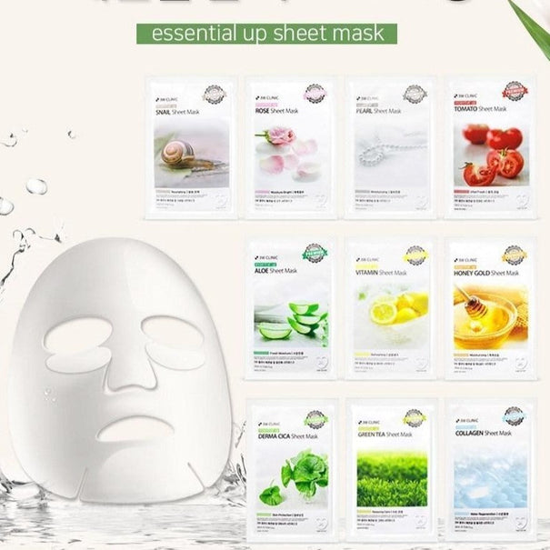 3W CLINIC Essential Up Sheet Mask 1+1 available on Koolseoul.com, your Korean Eshop from Seoul !