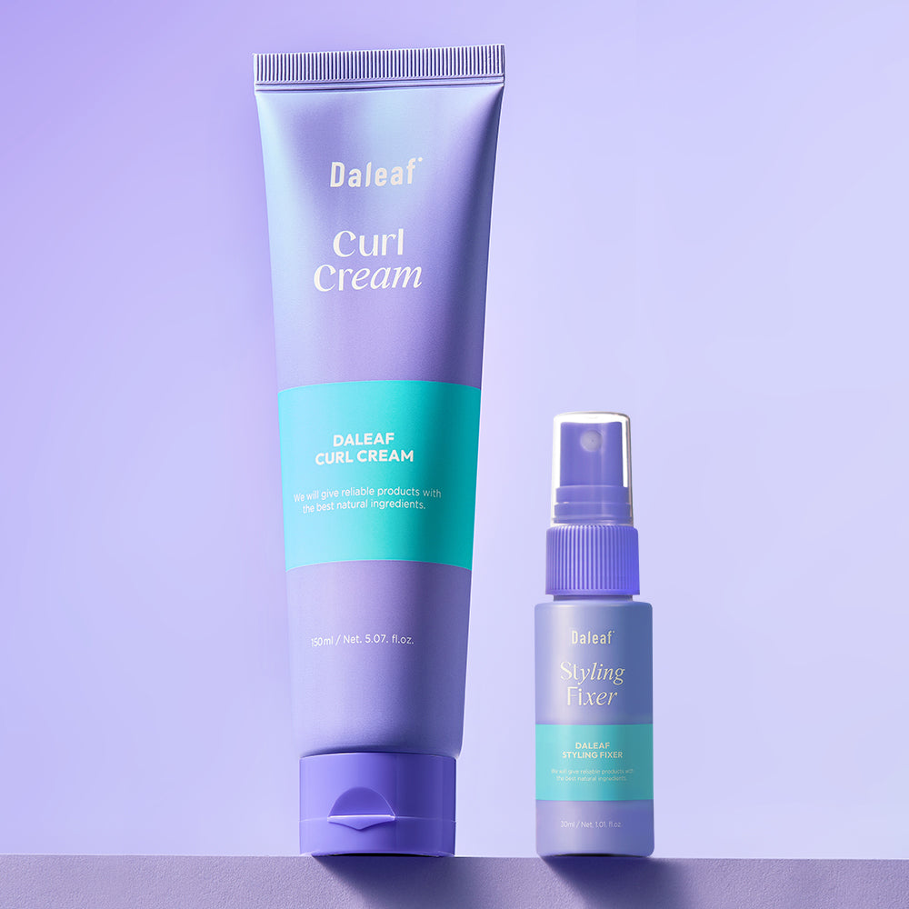 DALEAF Glam Curl Cream & Glam Styling Fixer Set - Korean hair care set